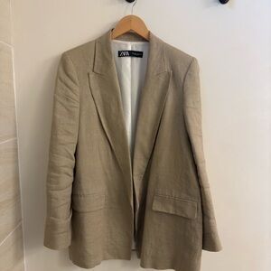 ZARA Oversized Linen Blazer Size: M